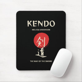 Kendo Vintage Röd Svart Musmatta