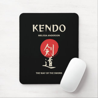 Kendo Vintage Röd Svart Musmatta