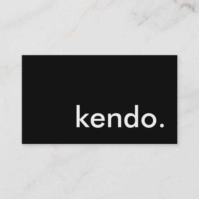 Kendo. Visitkort (Framsida)