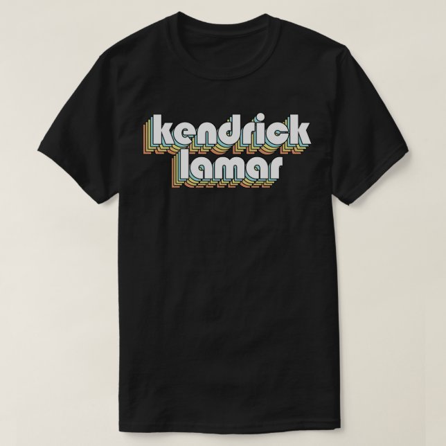 Kendrick Lamar Retro Regbow Typography Faded Styl T Shirt (Design framsida)