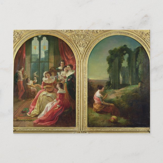 Kenilworth Castle - Past and Present, 1854 Vykort (Framsida)