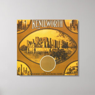 Kenilworth orange LabelRiverside, CA Canvastryck