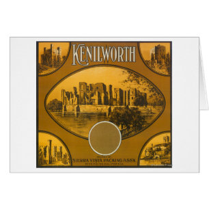 Kenilworth orange LabelRiverside, CA Hälsningskort