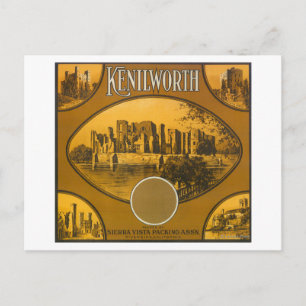 Kenilworth Orange LabelRiverside, CA Vykort