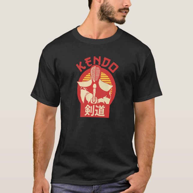 Kenjusu Kata Shinai Samurai Kendo T Shirt (Framsida)