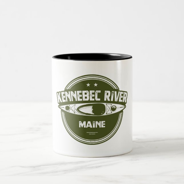 Kennebec River, Maine Två-Tonad Mugg (Center)