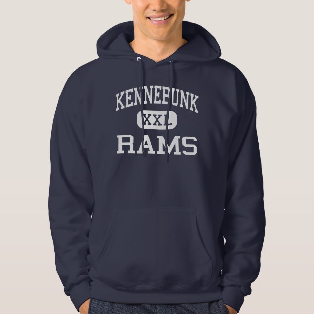 Kennebunk - rammar - högstadium - Kennebunk Maine Sweatshirt Med Luva (Framsida)
