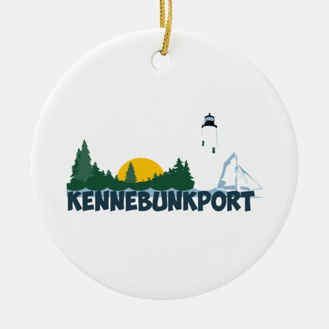 Kennebunkport. Julgransprydnad Keramik (Framsidan)