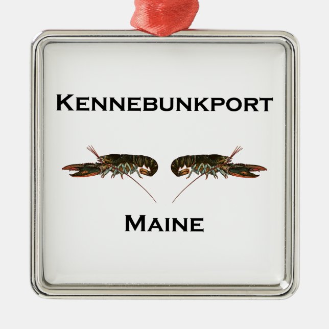 Kennebunkport Maine hummer Julgransprydnad Metall (Framsidan)