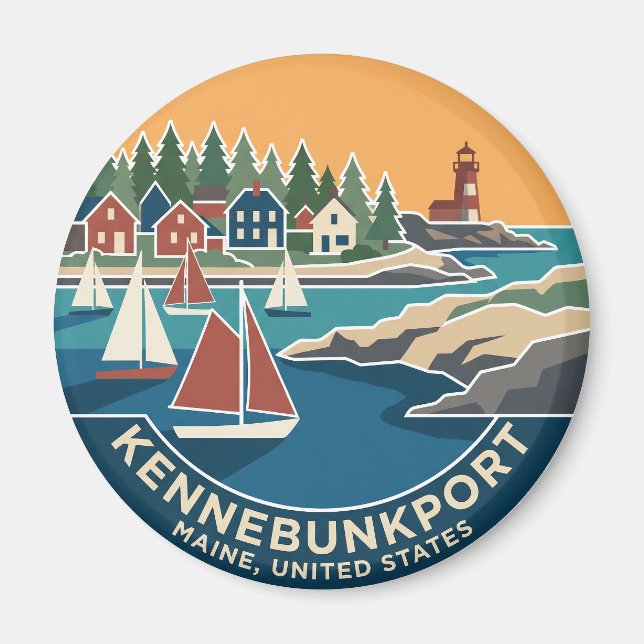 Kennebunkport Maine Magnet (Framsidan)