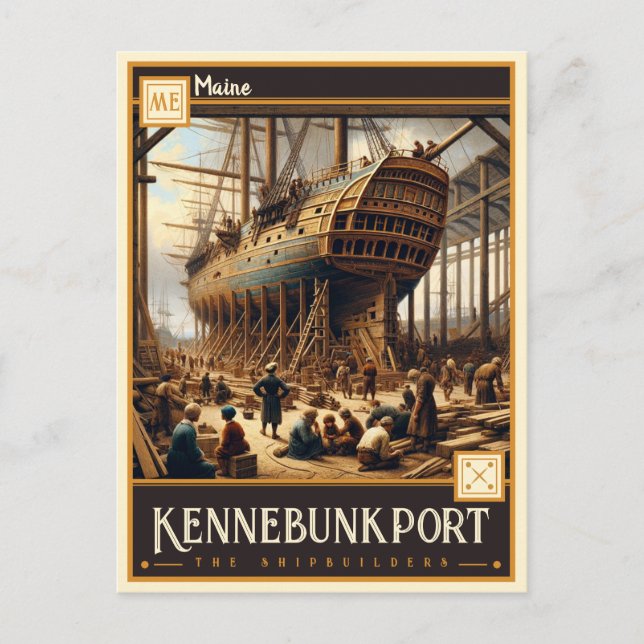 Kennebunkport, Maine | VINTAGE Vykort (Framsida)