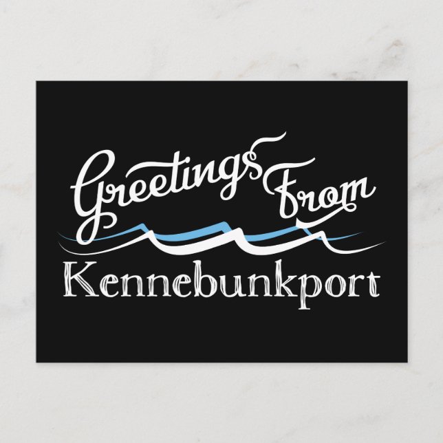 Kennebunkport Vatten Vågar Vykort (Framsida)