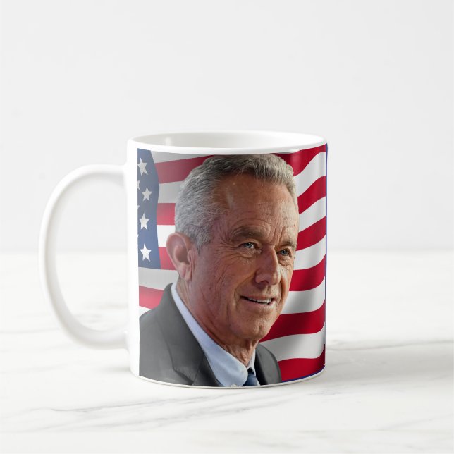 Kennedy24 - Robert F Kennedy Jr för president 2024 Kaffemugg (Vänster)