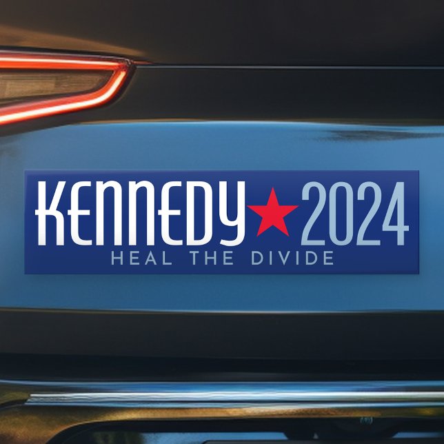 Kennedy 2024 Heal the Divide - Red blue Bildekal (Kennedy Bumper Sticker)