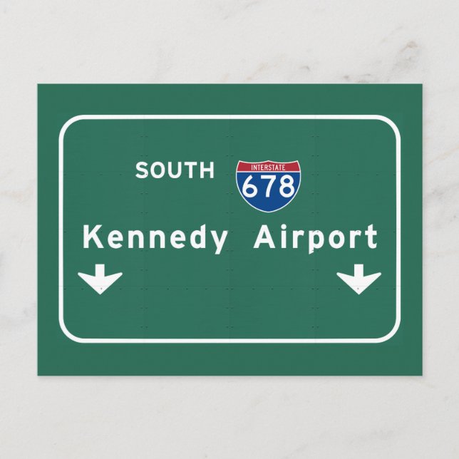 Kennedy Airport JFK I-678 NYC New York City NY Vykort (Framsida)