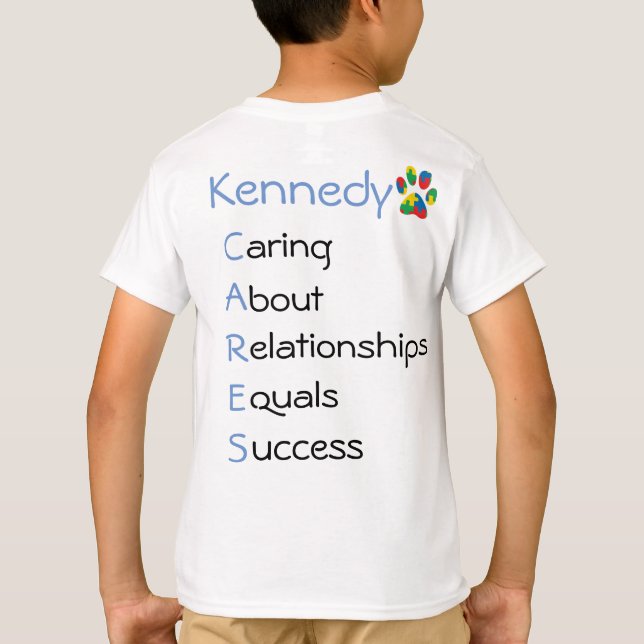 Kennedy Autism Awareness T Shirt (Baksida)