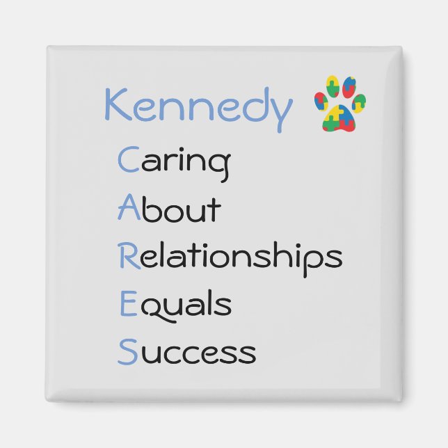 Kennedy CARES magnet (Framsidan)