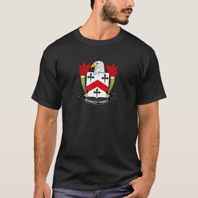 Kennedy Coat Of Arms  Family Crest T Shirt (Framsida)