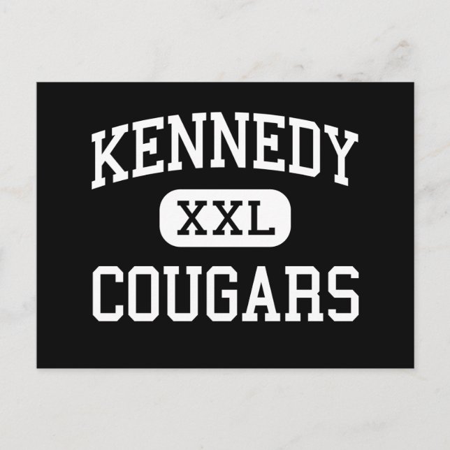 Kennedy - Cougars - High - Cedar Rapids Iowa Vykort (Framsida)