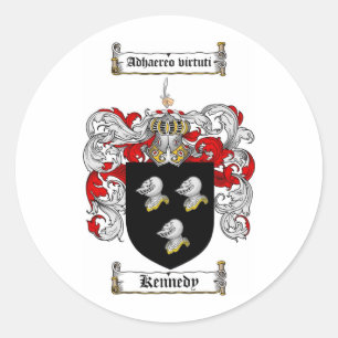 KENNEDY FAMILJVAPENSKÖLD - KENNEDY VAPENSKÖLD RUNT KLISTERMÄRKE