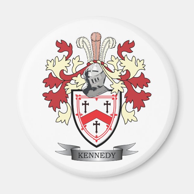 Kennedy Family Crest Jackar om Arm Magnet (Framsidan)
