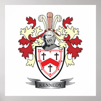 Kennedy Family Crest Jackar om Arm Poster