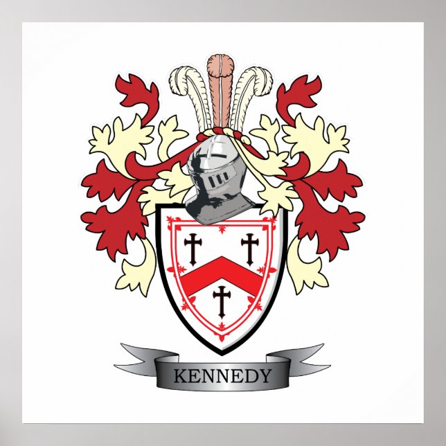 Kennedy Family Crest Jackar om Arm Poster (Framsidan)