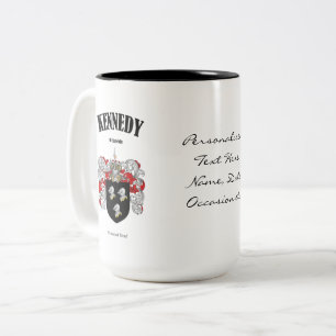 Kennedy Family Crest, Translation & Meaning Två-Tonad Mugg
