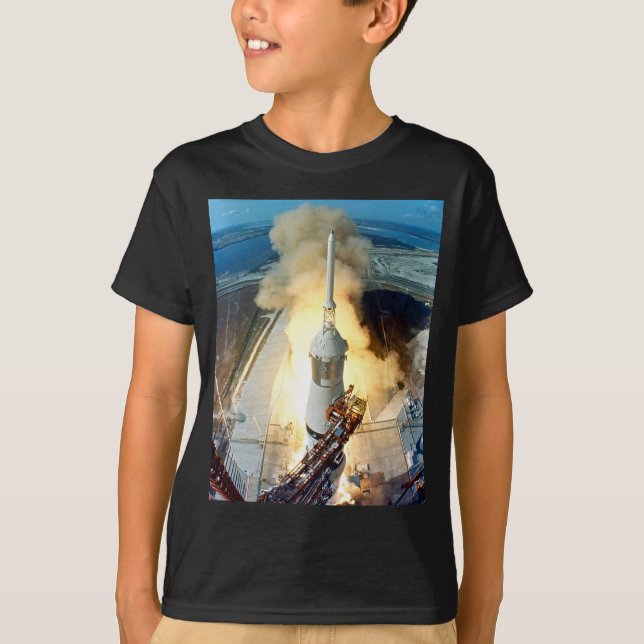 Kennedy för barkassen för Apollo 11 månelandning Tee Shirt (Framsida)