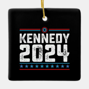 Kennedy för president 2024 julgransprydnad keramik