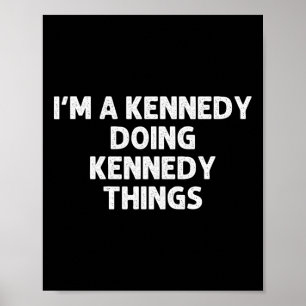 Kennedy Gift Funny Surname Family Träd Birthday Re Poster
