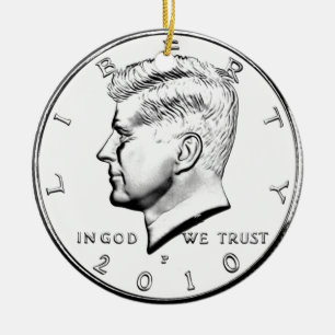 KENNEDY HALF DOLLAR JULGRANSPRYDNAD KERAMIK
