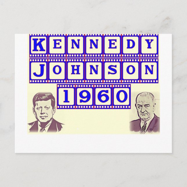 Kennedy-Johnson 1960 Vykort (Framsida)