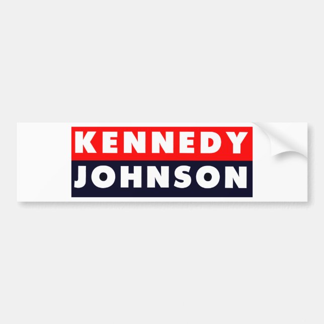 Kennedy Johnson bildekal 1960 (Framsidan)