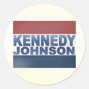 Kennedy Johnson kampanj Runt Klistermärke