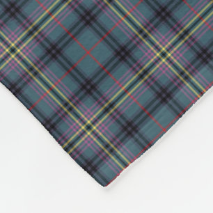 Kennedy klankricka och svart forntida Tartan Fleecefilt