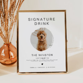 KENNEDY Minimalist 1 Photo Pet Namnteckning Drink Poster