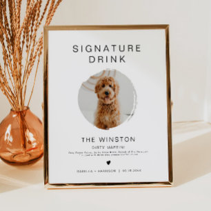 KENNEDY Minimalist 1 Photo Pet Namnteckning Drink  Poster
