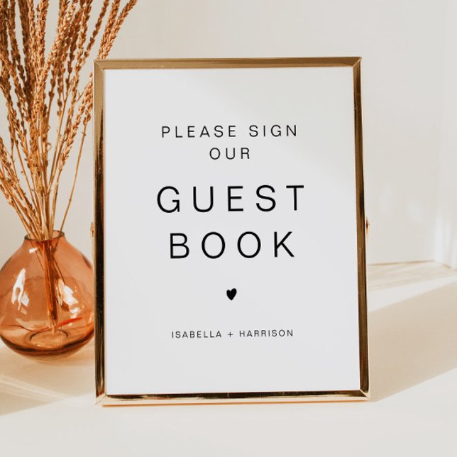 KENNEDY-minimalistsignera vår gästbok Bröllop Poster (Skapare uppladdad)