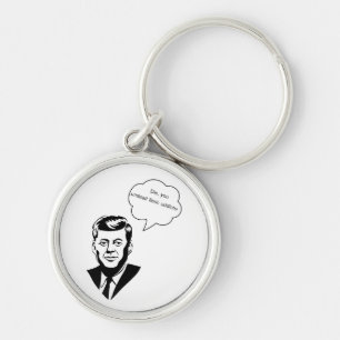 kennedy missbrukar keychain rund silverfärgad nyckelring
