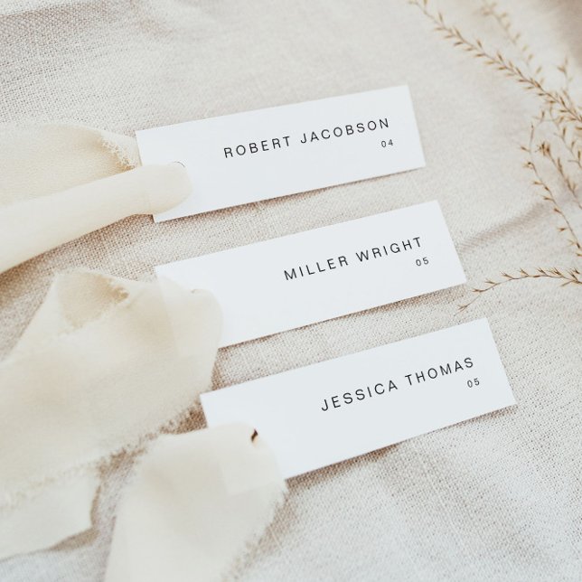 KENNEDY Modern enkel slender Place Card Namn Inbjudningar (Skapare uppladdad)