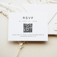 KENNEDY Modern Minimalist QR Code Bröllop OSA