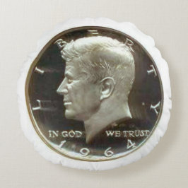 Kennedy myntar den halva dollaren rundakudden rund kudde
