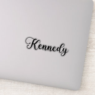 Kennedy Namn - handskriven calligrafi Klistermärken