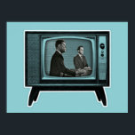 Kennedy Nixon 1960 TV Debate Poster<br><div class="desc">The 1960 presidential debate between US Senator John F. Kennedy and Vice-President Richard Nixon was the first time a presidential debate had been televised in the United States. The debate is transformed into a retro pop art graphic in the Kennedy Nixon Debate 1960 design. A retro television set is tuned...</div>
