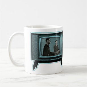 Kennedy Nixon 1960 TV-debatt Kaffemugg