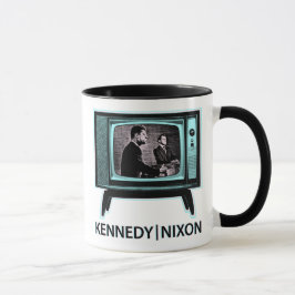 Kennedy Nixon 1960 TV-debatt Mugg