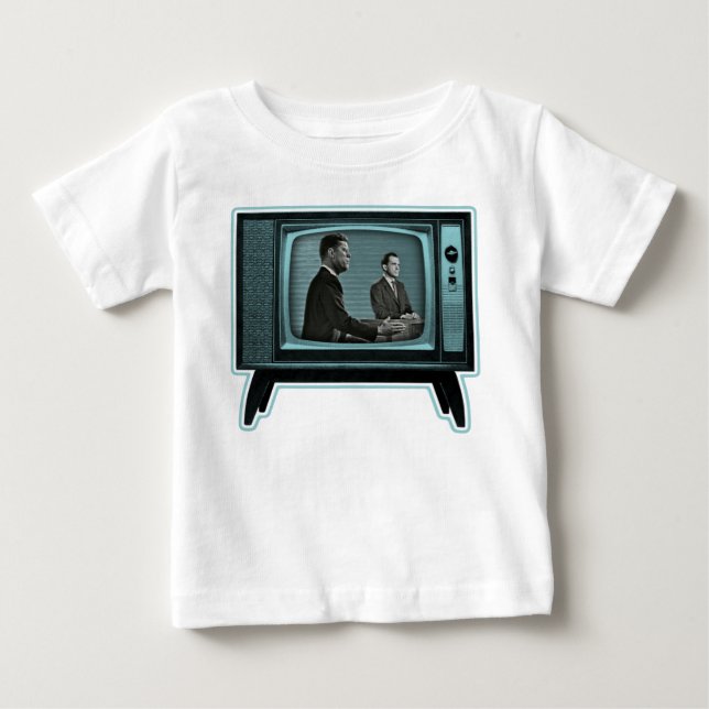 Kennedy Nixon 1960 TV-debatt T Shirt (Framsida)