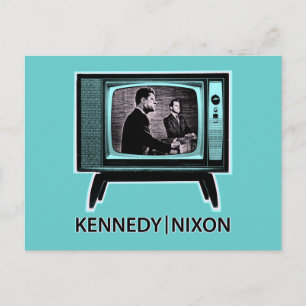 Kennedy Nixon 1960 TV-debatt Vykort