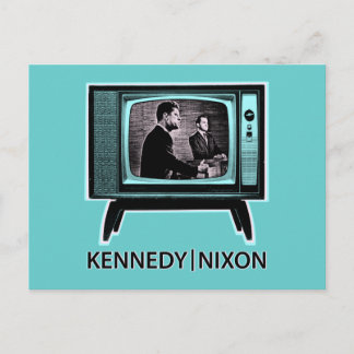 Kennedy Nixon 1960 TV-debatt Vykort